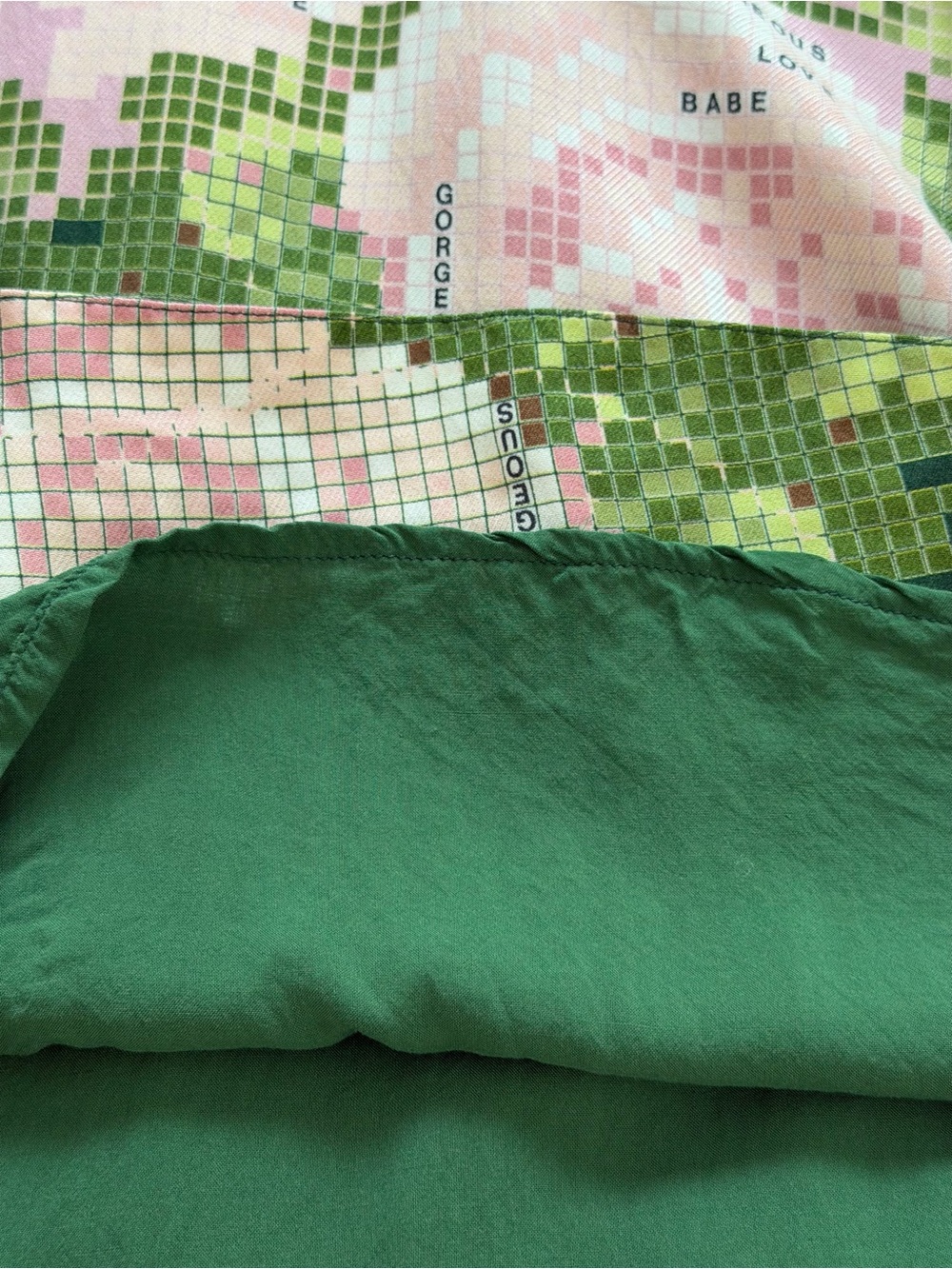 Anthropologie Pink and Green Floral Mini Dress - Picture 12 of 15